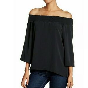 Walter Baker Black Off-Shoulder Blouse